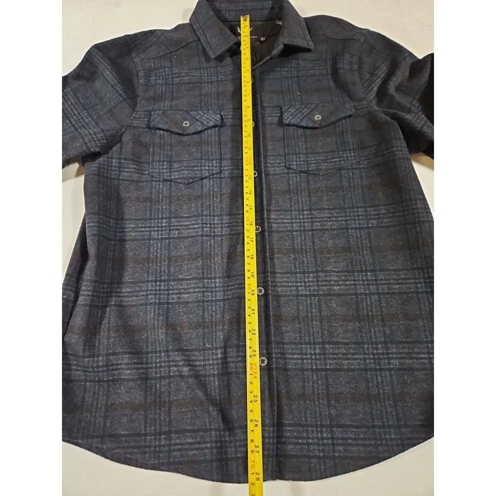 Ni Coby Premium Mens Flannel Shirt‎ Size Medium Black/blue